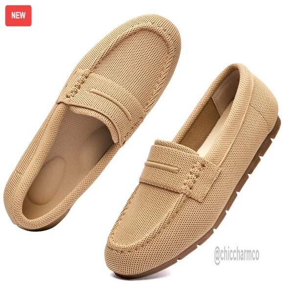 Comfortable Slip-On Loafers with Arch Support Memory Foam Flats